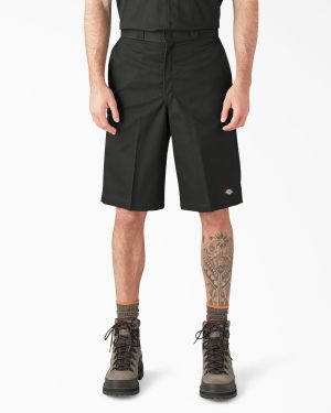 Loose Fit Flat Front Work Shorts. 13