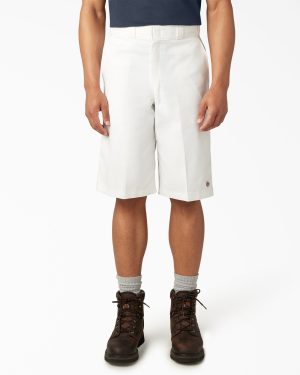 Loose Fit Flat Front Work Shorts. 13