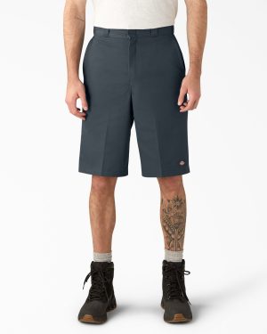 Loose Fit Flat Front Work Shorts. 13