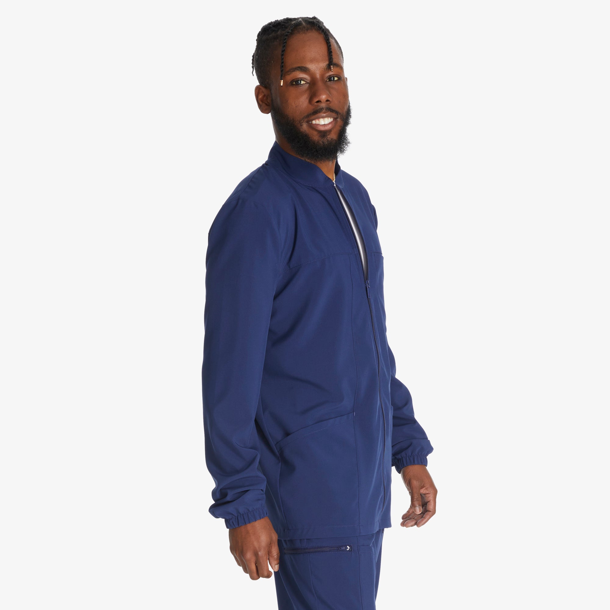 Men's EDS Essentials Zip Front Scrub Jacket - Image 4