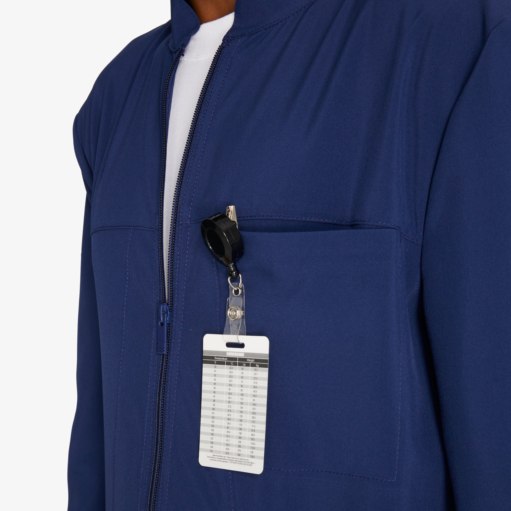 Men's EDS Essentials Zip Front Scrub Jacket - Image 7