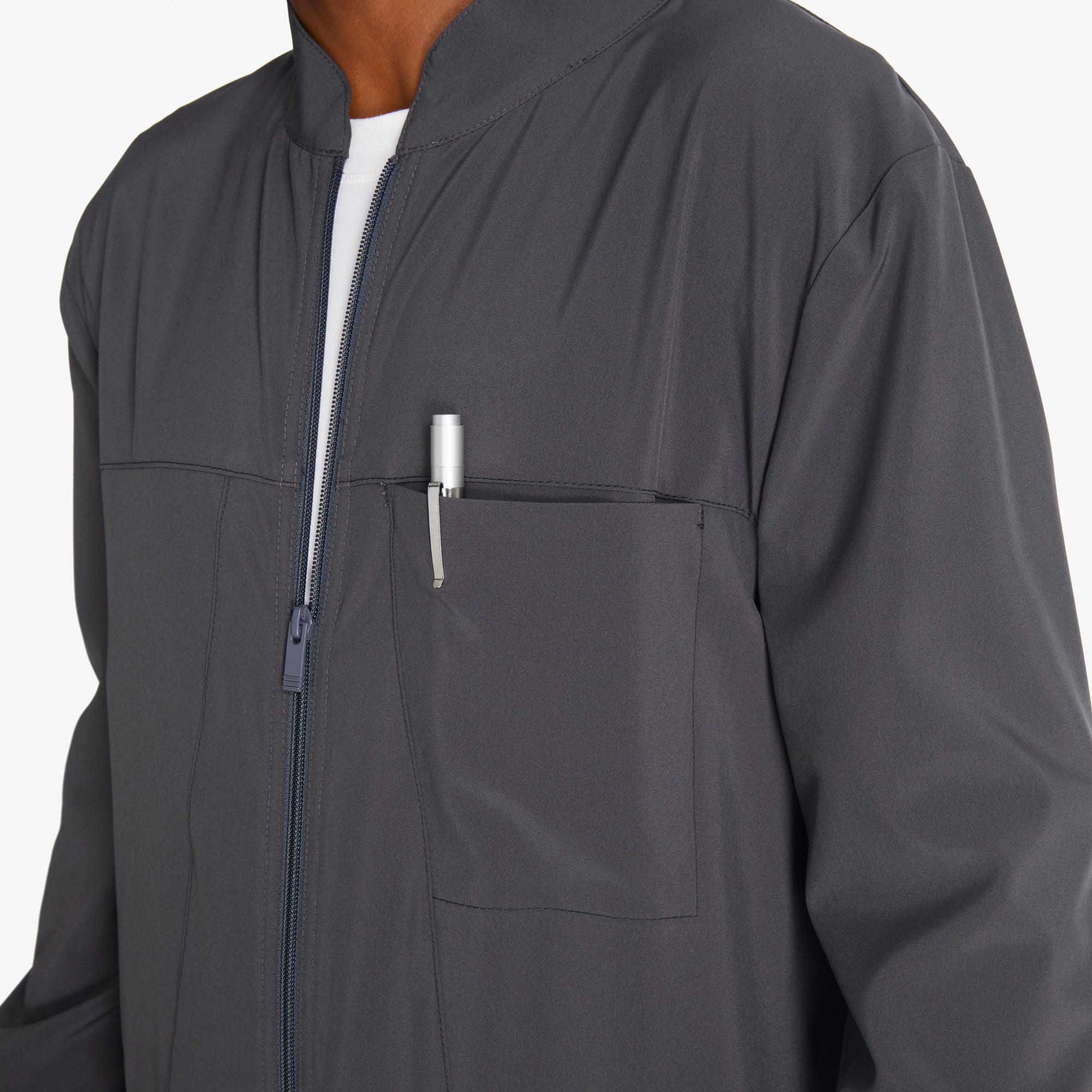 Men's EDS Essentials Zip Front Scrub Jacket - Image 7