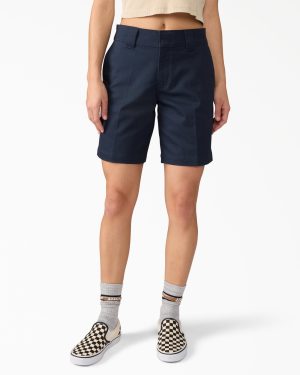 Women's Super Flex Flat Front Shorts. 9