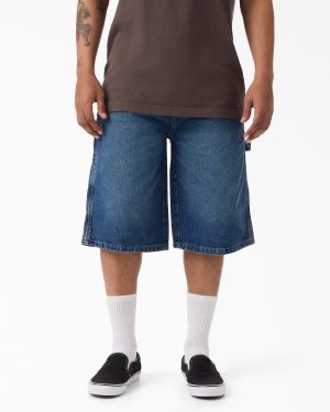 Worn In Relaxed Carpenter Denim Shorts. 13