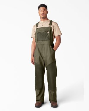 Waxed Canvas Double Front Bib Overalls