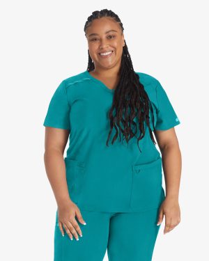 Women's EDS Essentials Mock Wrap Scrub Top