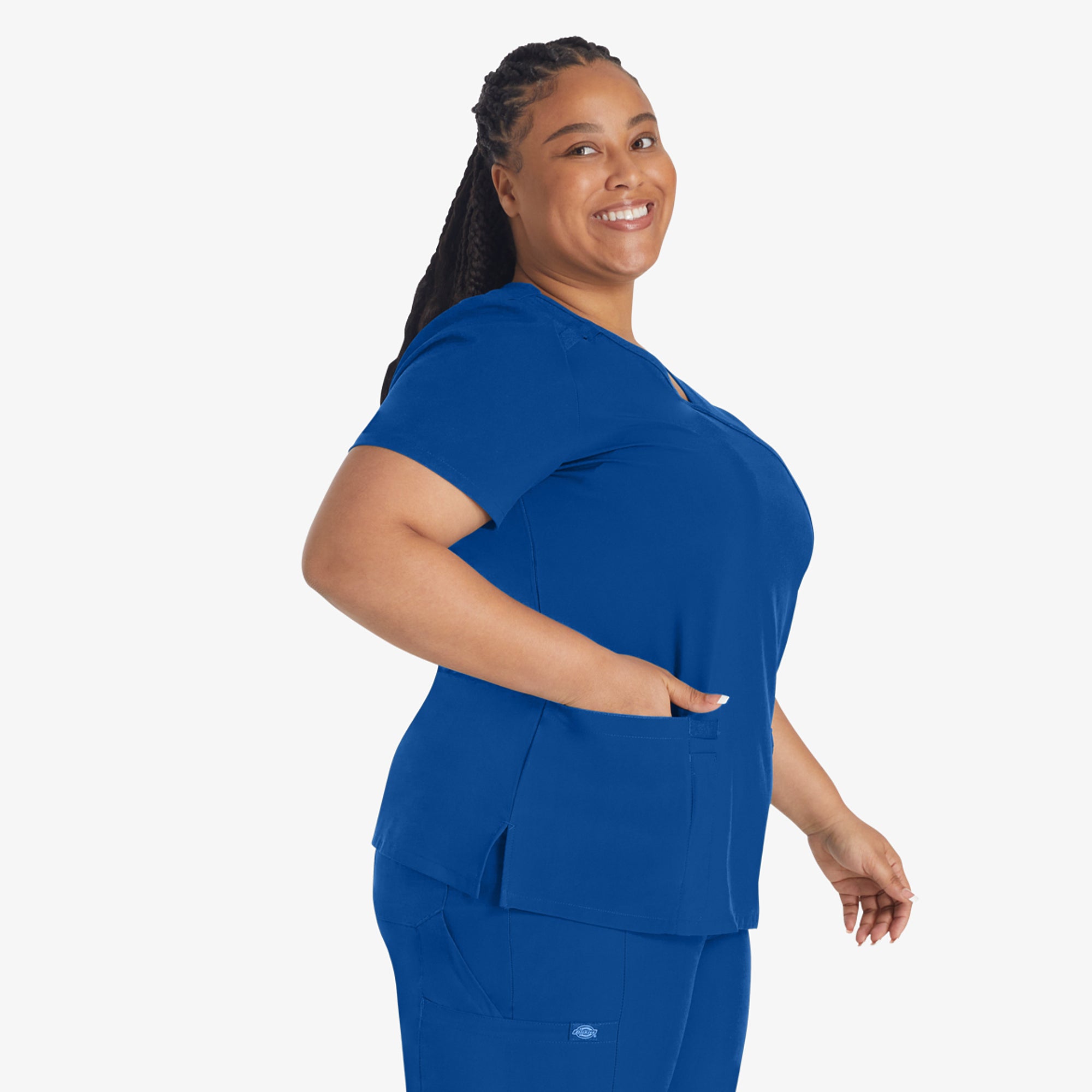 Women's EDS Essentials Mock Wrap Scrub Top - Image 4