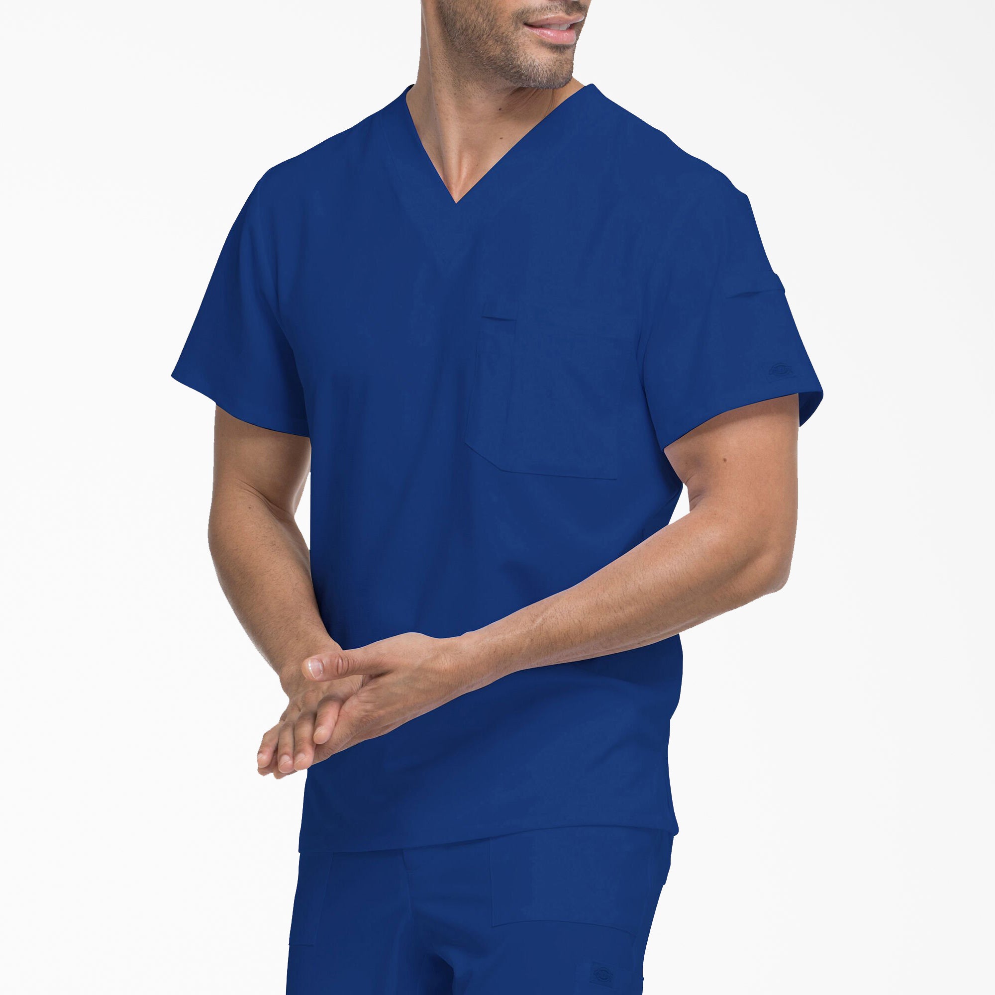 Men's EDS Essentials Tuckable V-Neck Scrub Top - Image 3