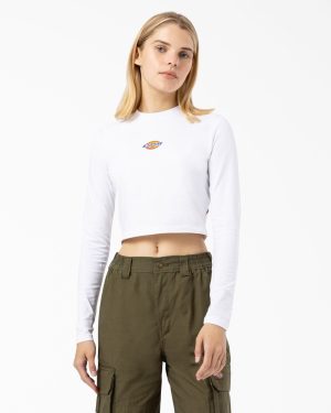 Women's Maple Valley Logo Long Sleeve Cropped T-Shirt