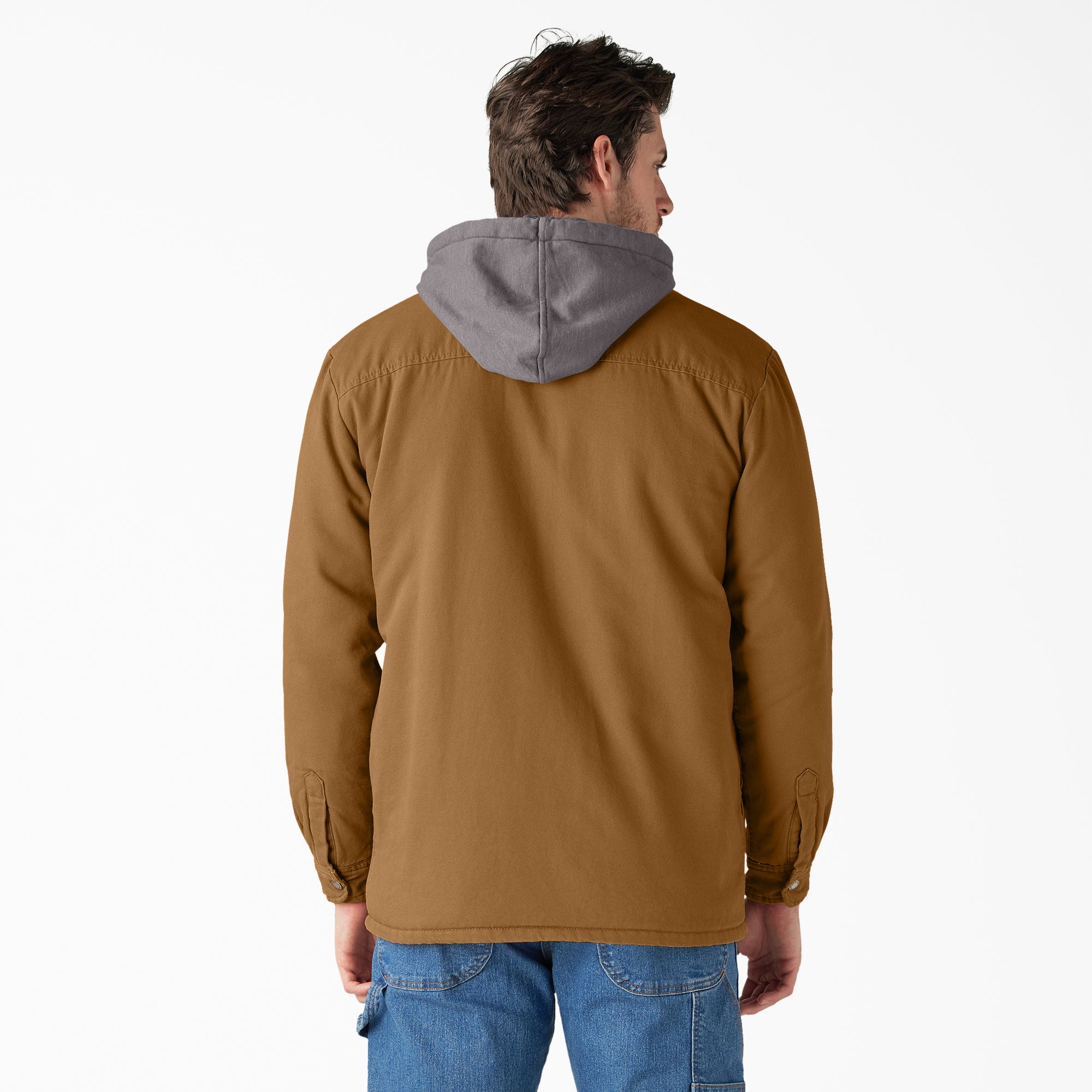 Water Repellent Duck Hooded Shirt Jacket - Image 2