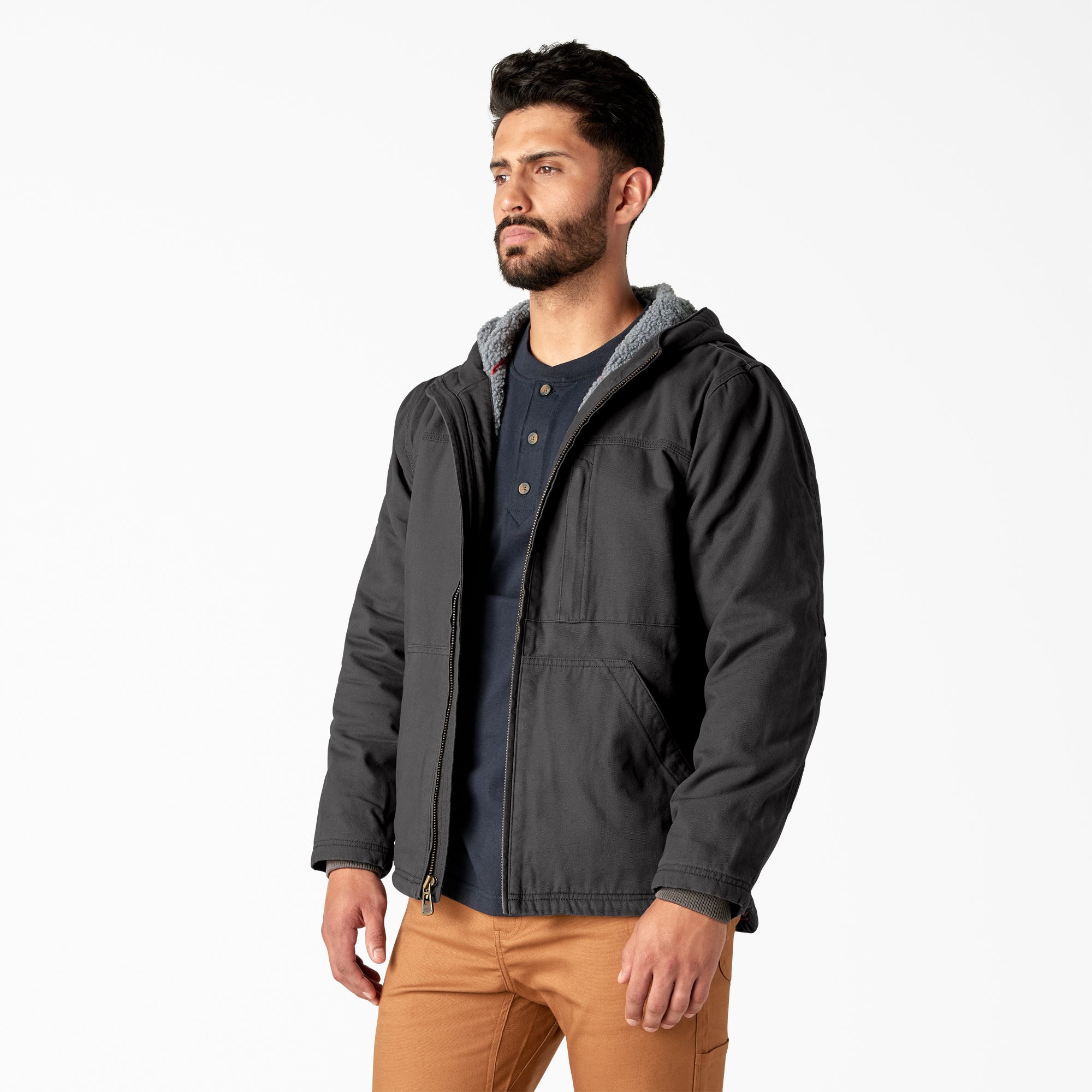 Duck Canvas High Pile Fleece Lined Jacket - Image 3