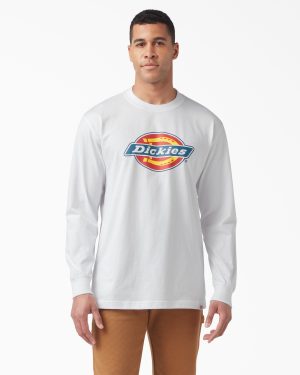 Tri-Color Logo Graphic Long Sleeve T-Shirt