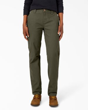 Women's FLEX Relaxed Straight Fit Duck Carpenter Pants