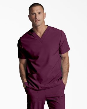 Unisex EDS Essentials V-Neck Scrub Top