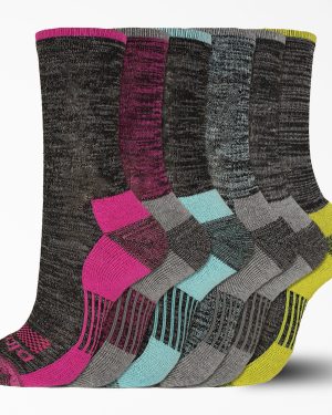 Women's Moisture Control Free Run Crew Socks. Size 6-9. 6-Pack