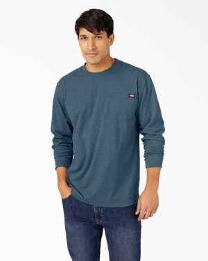 Heavyweight Heathered Long Sleeve Pocket T-Shirt