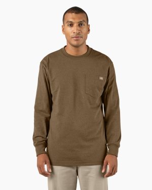 Heavyweight Heathered Long Sleeve Pocket T-Shirt