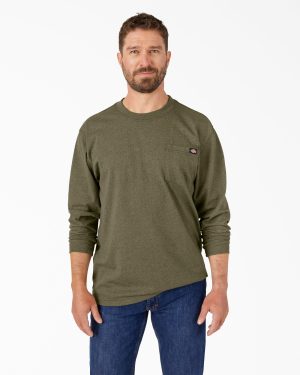 Heavyweight Heathered Long Sleeve Pocket T-Shirt