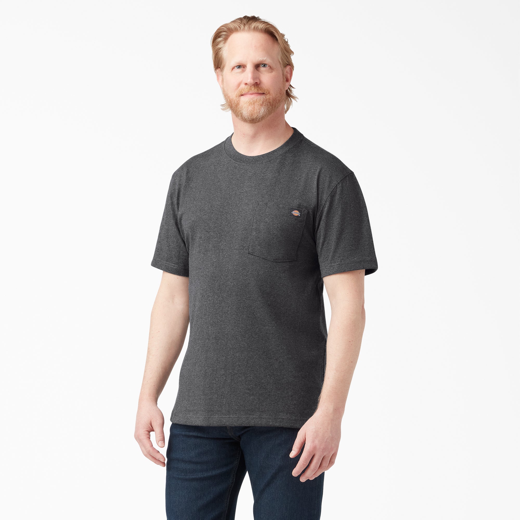 Heavyweight Heathered Short Sleeve Pocket T-Shirt
