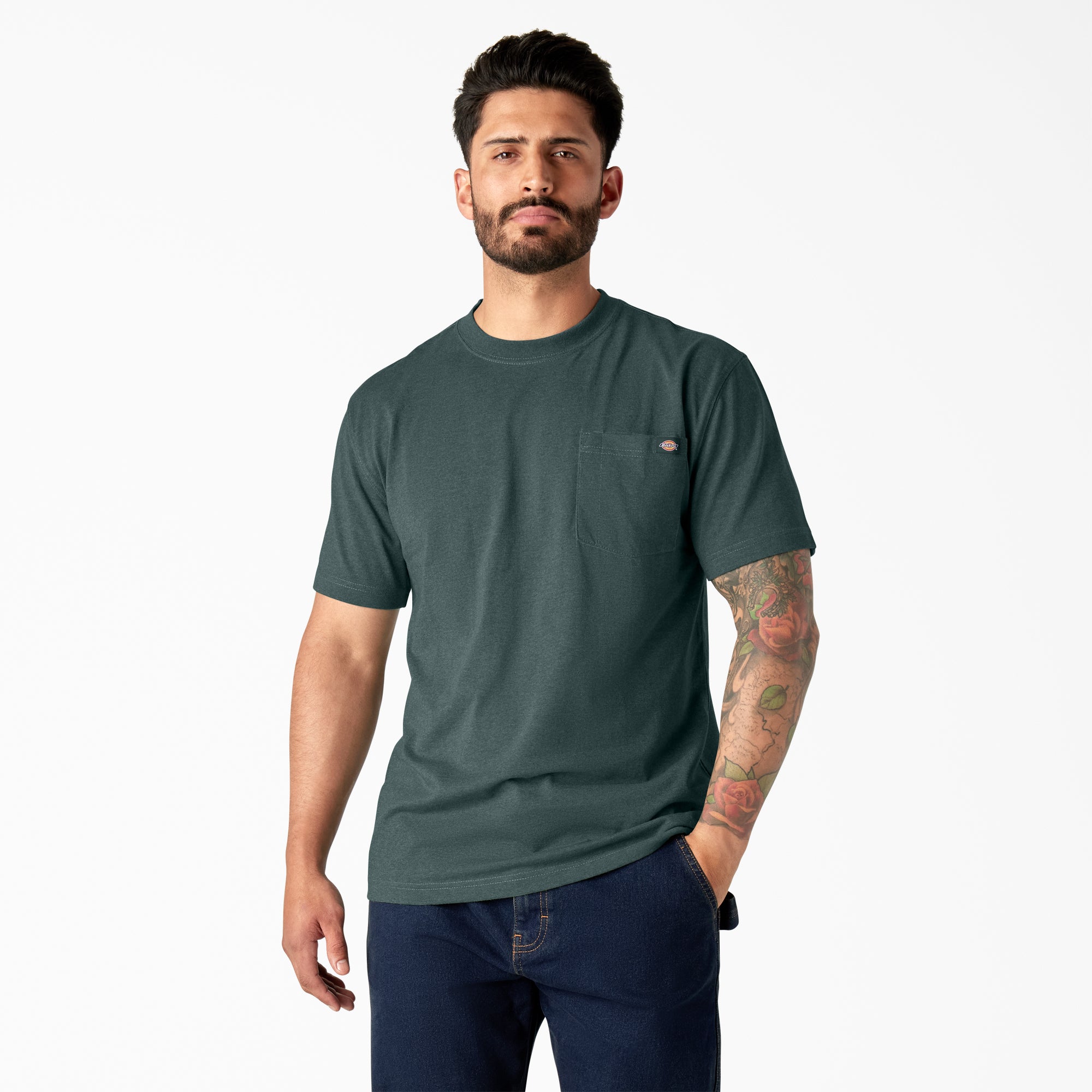 Heavyweight Heathered Short Sleeve Pocket T-Shirt